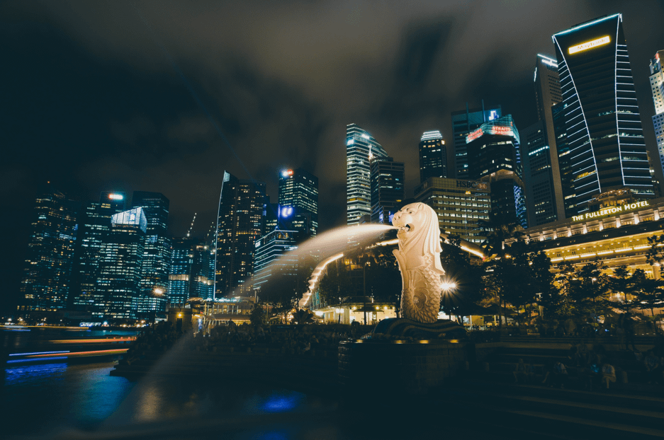 Merlion by the bay in Singapore