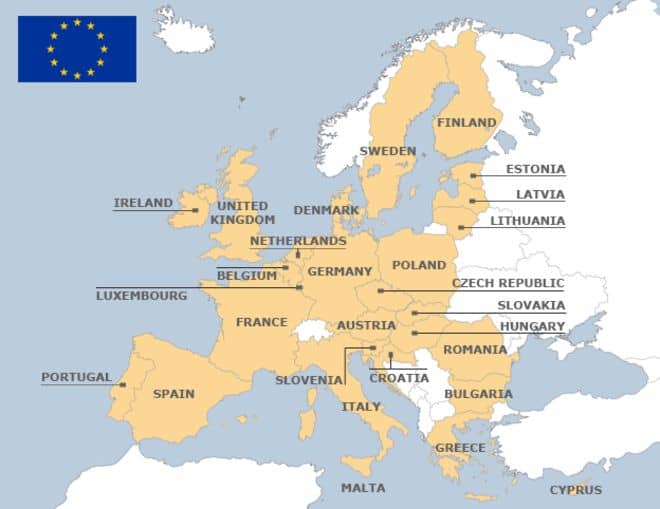 Countries in the EU that have free trade with Singapore through EUSFTA